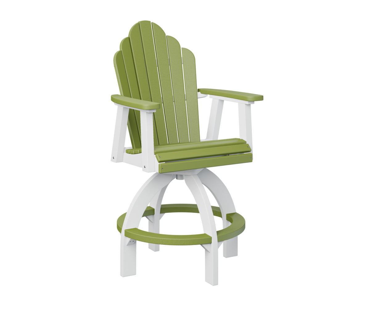 Berlin Gardens Cozi Back Swivel Bar Chair - Adjustable Height Counter Stool with Padded Seat - Perfect for Kitchen Island, Home Bar & Outdoor Patio Dining