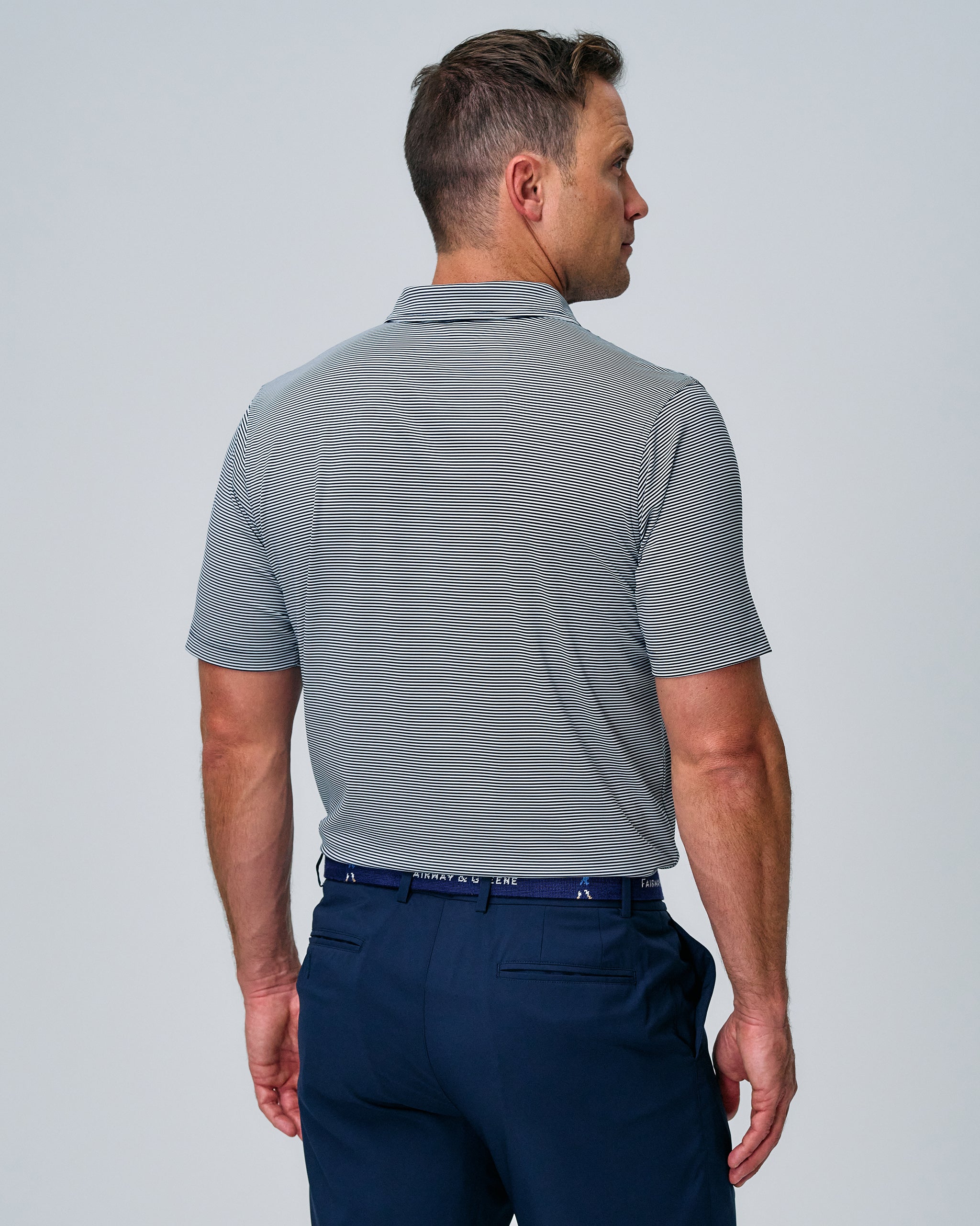 Bryant Stripe Polo Shirt for Men - Classic Cotton Casual Wear for Office, Golf & Outdoor Activities