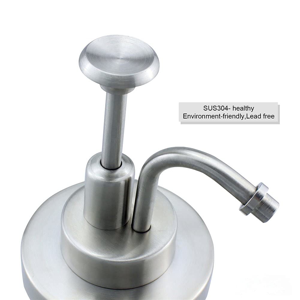 Premium SUS 304 Stainless Steel Soap Dispenser with Satin Finish - Modern Liquid Pump Bottle for Kitchen & Bathroom Countertops - Clear Acrylic Lotion & Dish Soap Dispenser - Ideal for Home, Restaurant, and Office Use