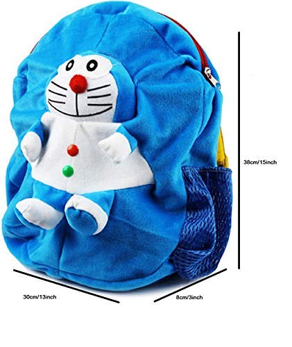Naturex Kids Plush Animal Doraemon Cartoon Backpack - Blue Mini Travel Bag for Toddlers, School Backpack for Boys & Girls - Perfect for Daycare, Preschool & Travel Accessories