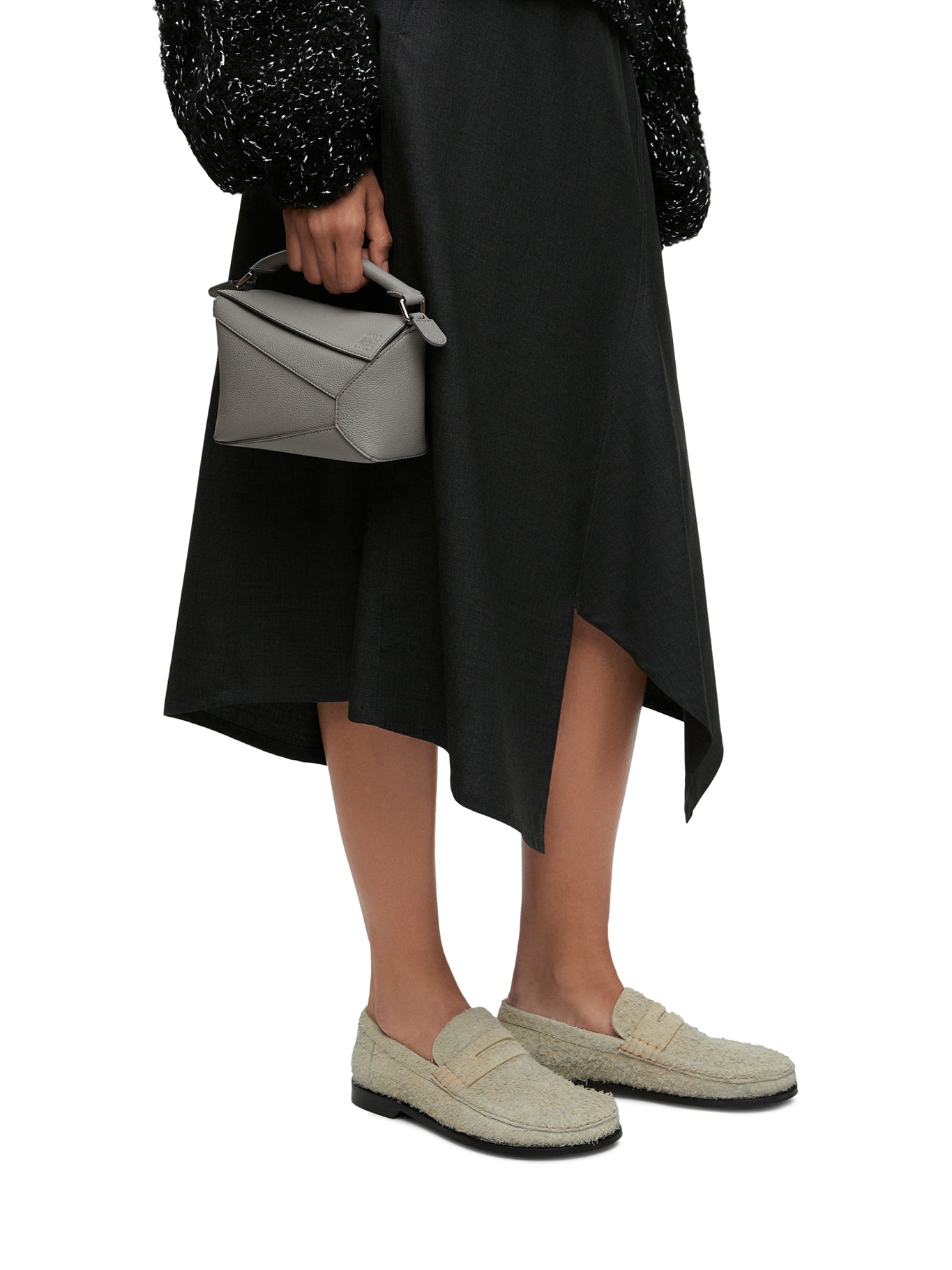 Mini Puzzle Bag in Soft Grained Calfskin Leather - Stylish Crossbody Purse for Women, Perfect for Everyday Use, Travel & Date Nights