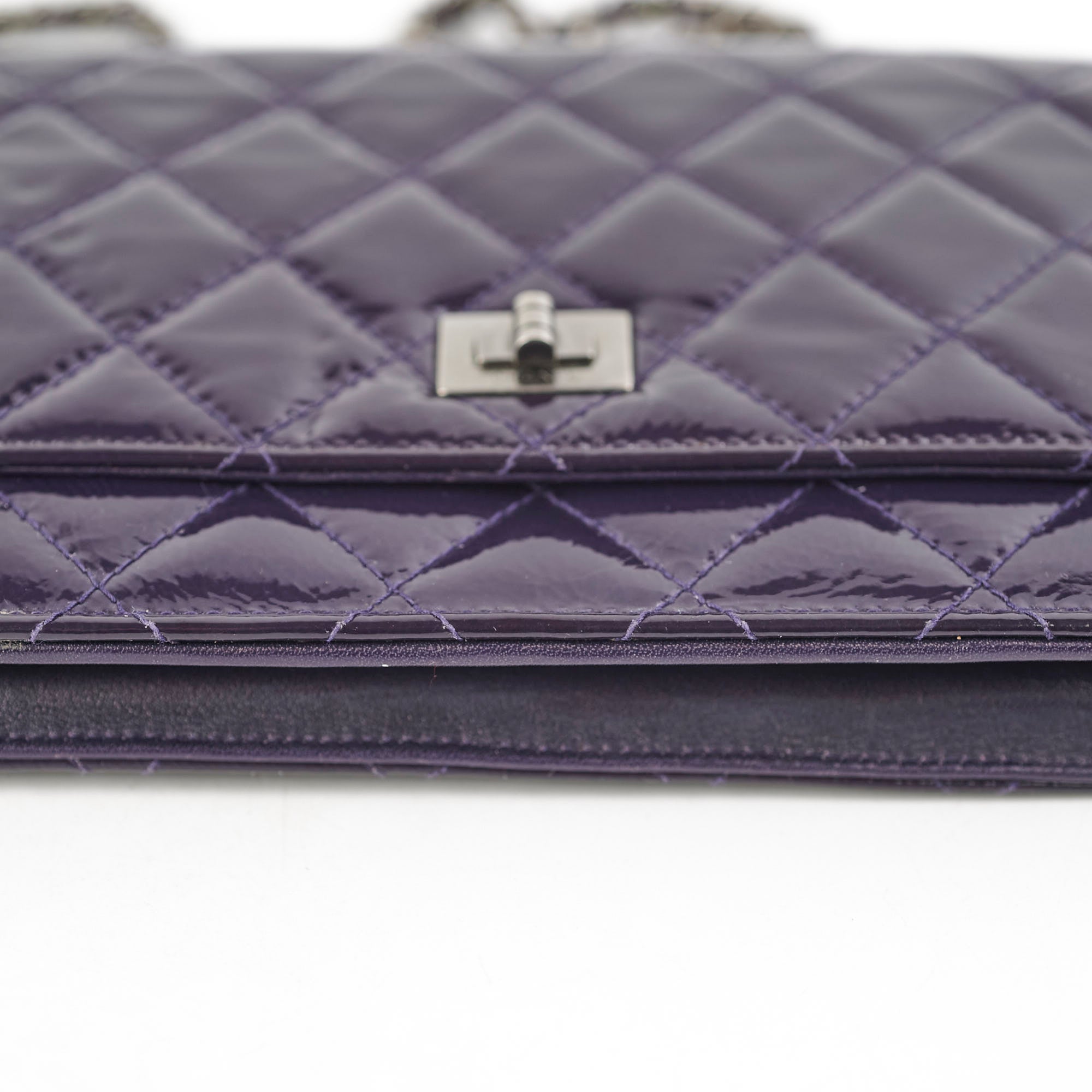 Chanel Reissue Patent Leather Wallet On Chain WOC in Purple - Luxury Crossbody Bag for Women, Perfect for Evening Events & Date Nights