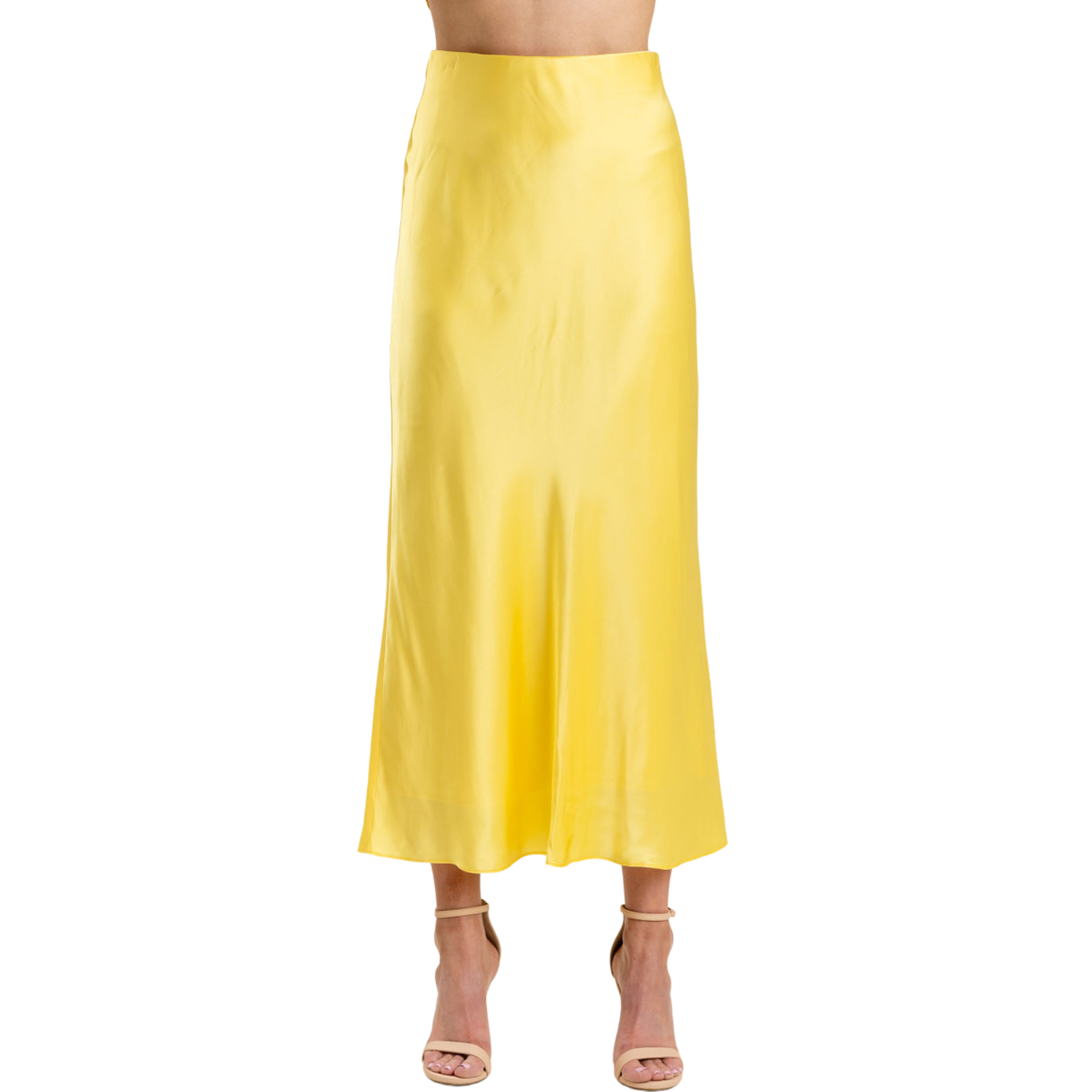 Rhodes Maxi Silk Skirt for Women - Elegant Flowy Long Skirt with Slit | Perfect for Weddings, Parties & Summer Vacations