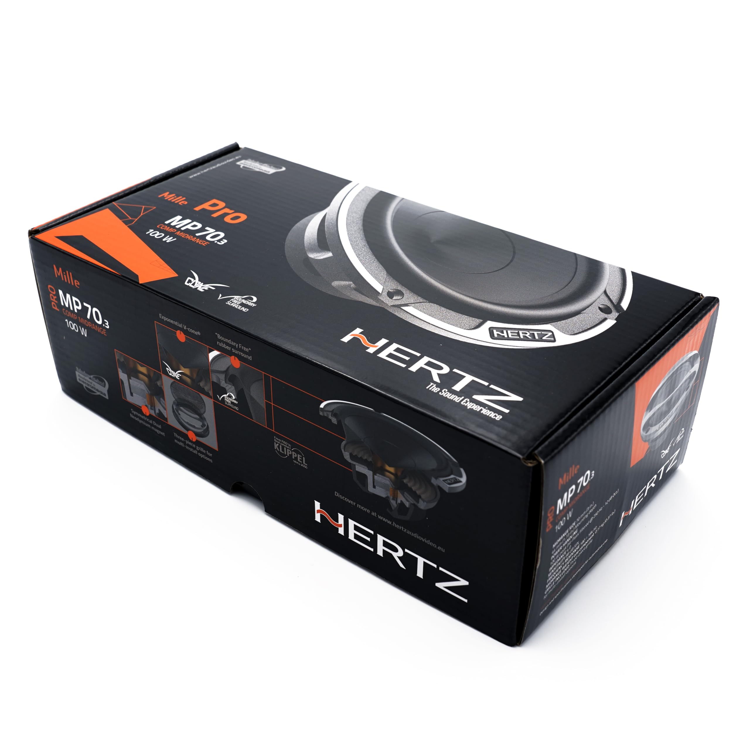 Hertz Mille Pro Series MP-703 3-Inch (70mm) Midrange Car Speakers Pair with Neodymium Magnets & Grilles - Premium Sound for Audiophile Car Audio Systems