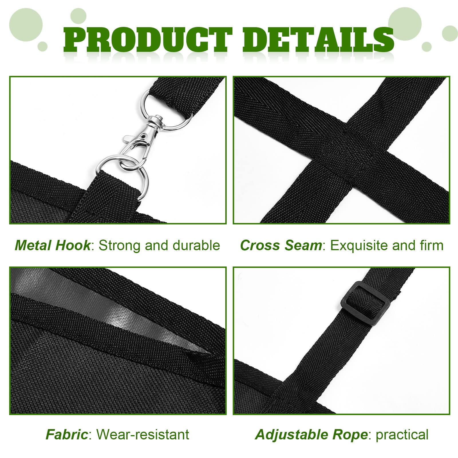 Tessco 2-Pack Black Nylon Box Fan Holder for Horse Stalls – Heavy Duty Hanging Web Hay Bag & Classic Fan Storage Solution | Perfect for Barn Cooling, Stable Ventilation & Farm Equipment Organization