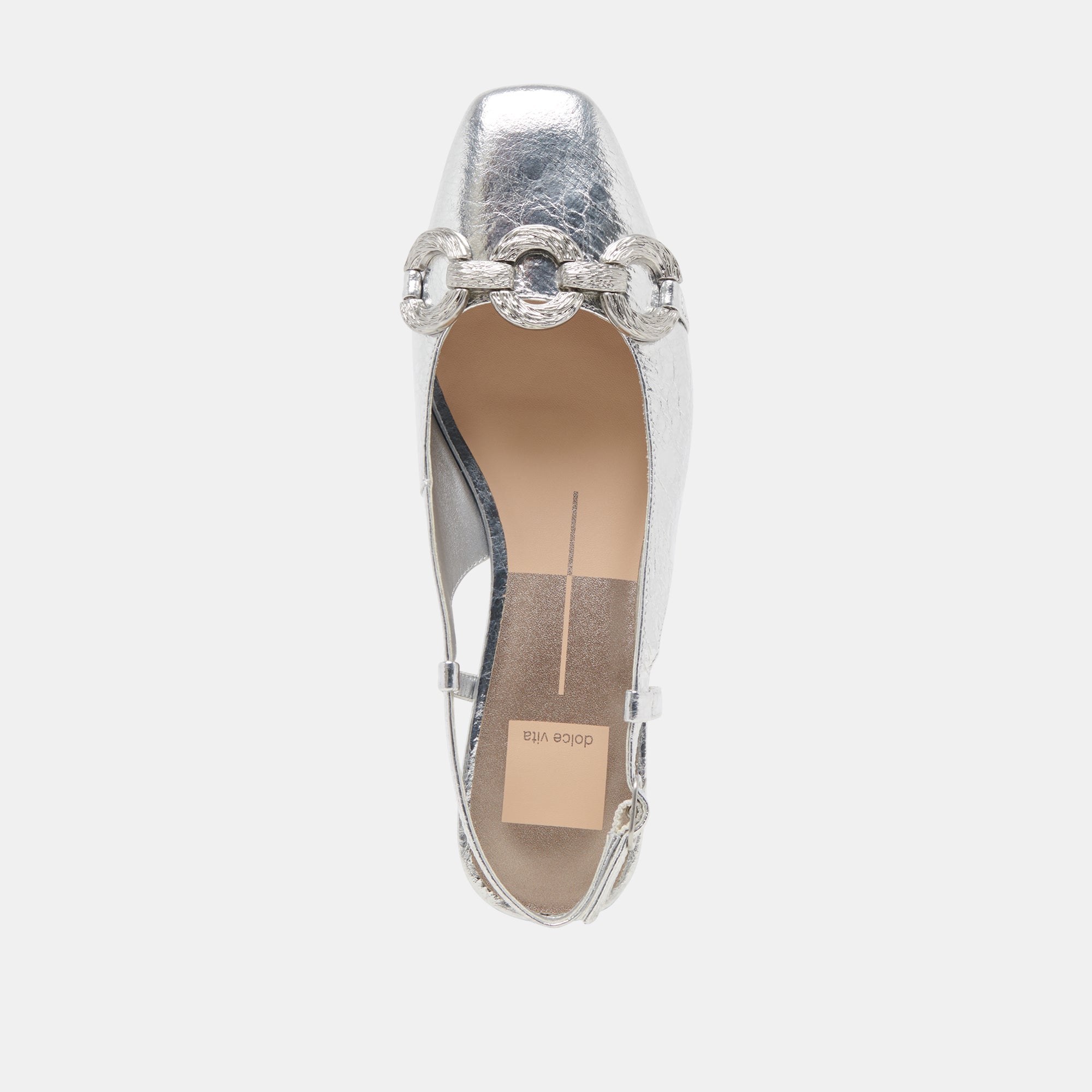 RAMANO FLATS SILVER DISTRESSED LEATHER - Women's Comfortable Slip-On Shoes for Casual Wear & Everyday Use