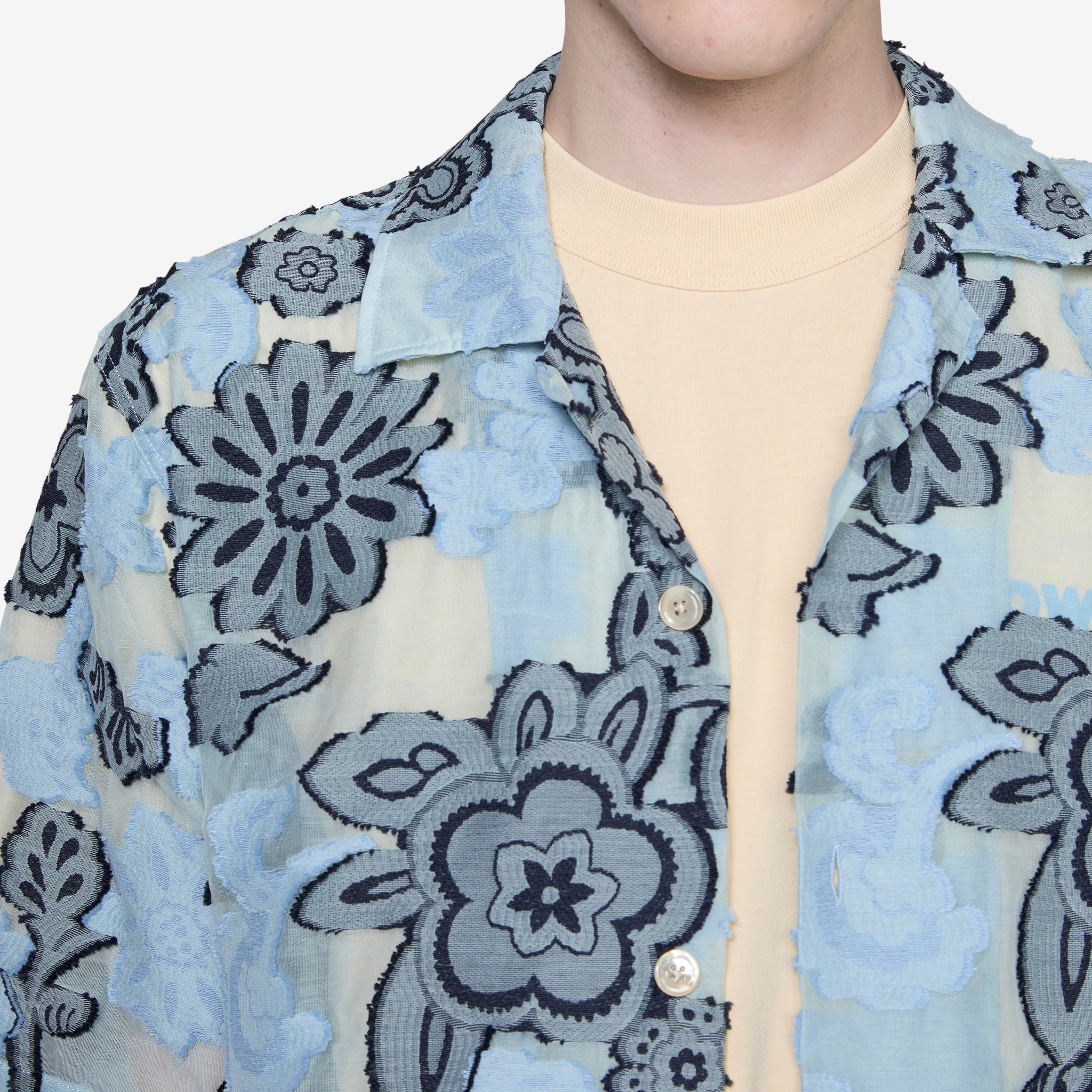 Men's Cayo Short Sleeve Casual Shirt in Light Blue - Perfect for Summer Outings & Beach Vacations