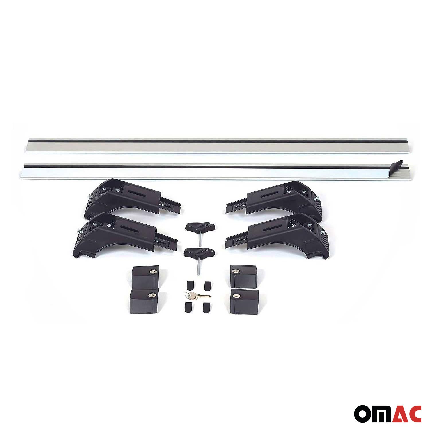 OMAC Aluminum Roof Rack Cross Bars for Kia Sorento 2016-2020 - 2-Piece Anti-Theft Cargo Carrier for Kayak, Canoe, Surfboard, Ski, Snowboard - Perfect for Travel, Camping & Outdoor Adventures