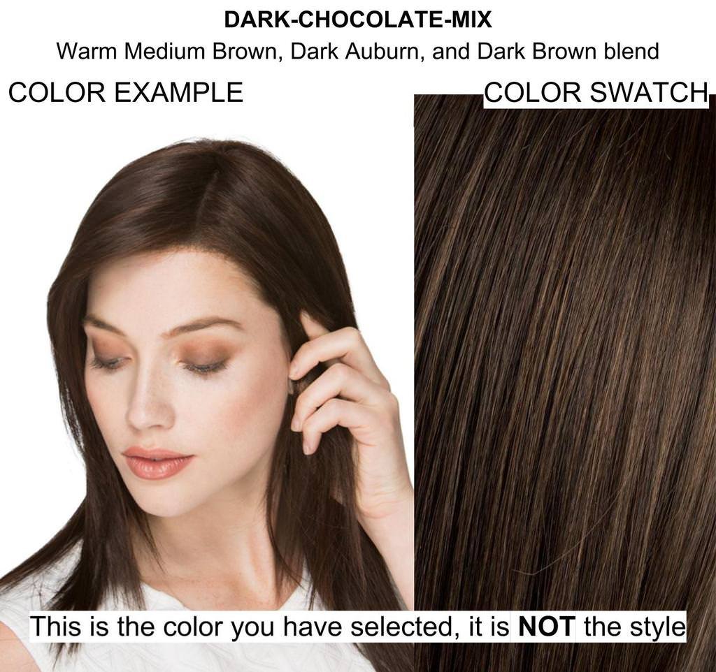 Ellen Wille Change Wig Bundle - 5 Piece Set with Dark Chocolate Mix Wig, Christy's Wigs Q&A Booklet, 2oz Travel Size Wig Shampoo, Wig Cap & Wide Tooth Comb | Perfect for Costumes, Cosplay & Everyday Wear