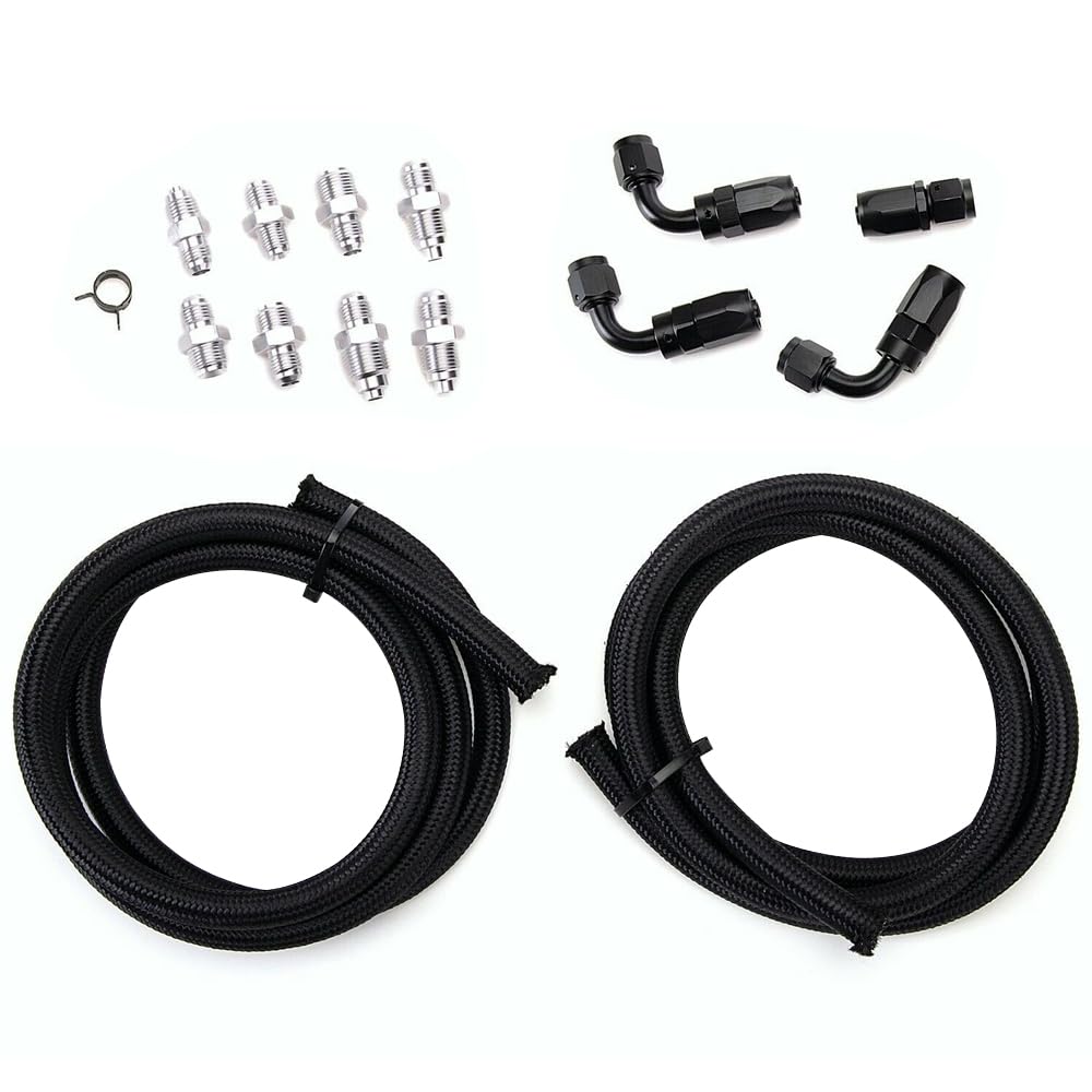Power Steering Pump Hose Kit with Return to Reservoir - Compatible with GM LS Swap, LS1, LS3 (Part #551082) - Perfect for GM Vehicle Upgrades & Performance Modifications