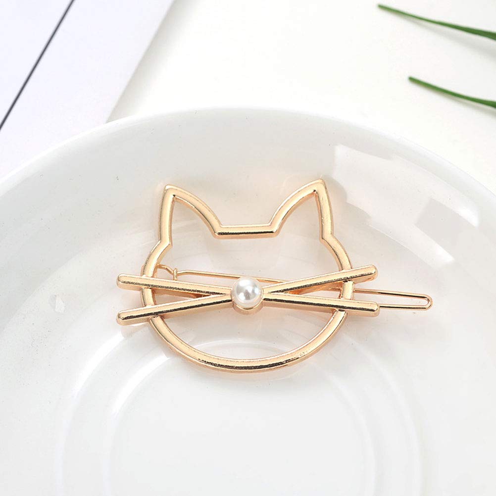 Frcolor 4pcs Cat Hair Clips Barrettes - Cute Metal Hairpins & Bobby Pins Set for Women and Girls - Perfect for School, Parties, and Everyday Hairstyles