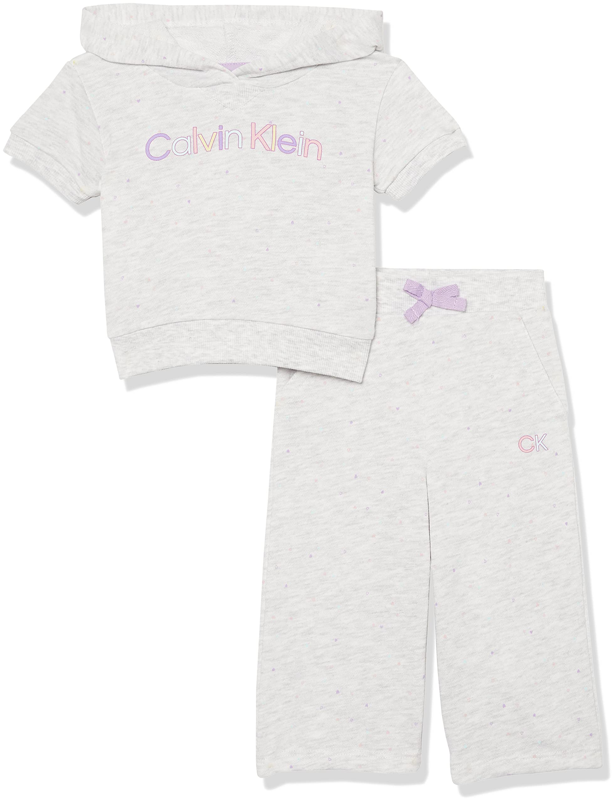 Calvin Klein Boys' 2-Piece Jogger Set | Comfortable Cotton Jogger Pants & T-Shirt Outfit | Perfect for School, Playdates & Casual Wear