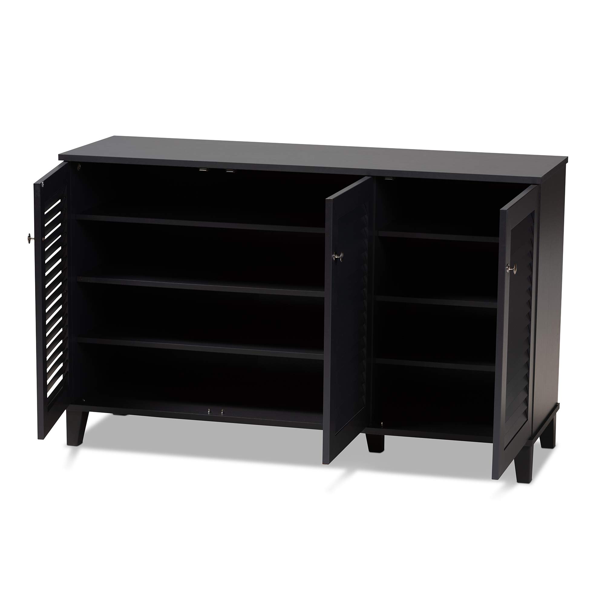 Baxton Studio Modern Shoe Cabinet with Storage - Gray, One Size - Perfect for Entryway, Bedroom & Closet Organization
