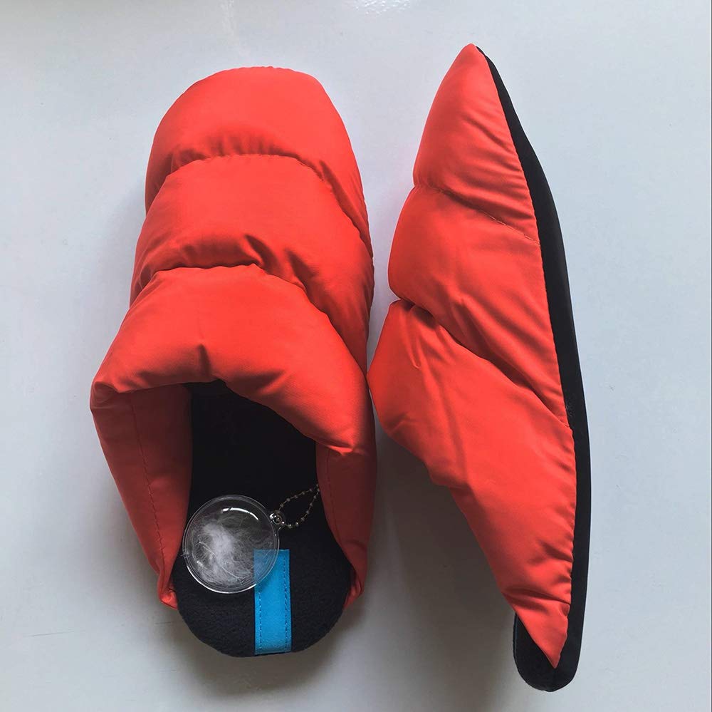 Cozy Memory Foam Down Slippers - Fleece Lined Warm House Shoes for Indoor & Outdoor Use - Perfect for Winter Comfort, Lounging at Home, and Quick Outdoor Errands