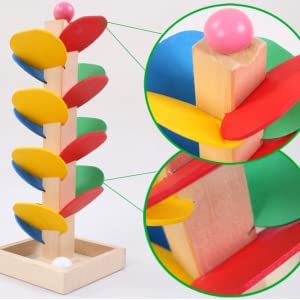 Zerodis Wooden Marble Ball Puzzle Toy - Petal Slide Trackball Game, Educational Brain Teaser for Kids, Fun STEM Learning Gift for Boys & Girls - Perfect for Home, Classroom, and Travel Play