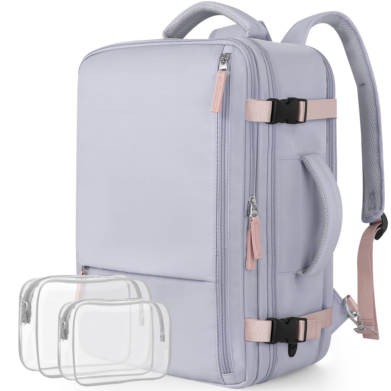 Snoffic Waterproof Travel Backpack for Men & Women - Carry On Personal Item Size, College Backpack with Laptop Compartment (Fits 17.3