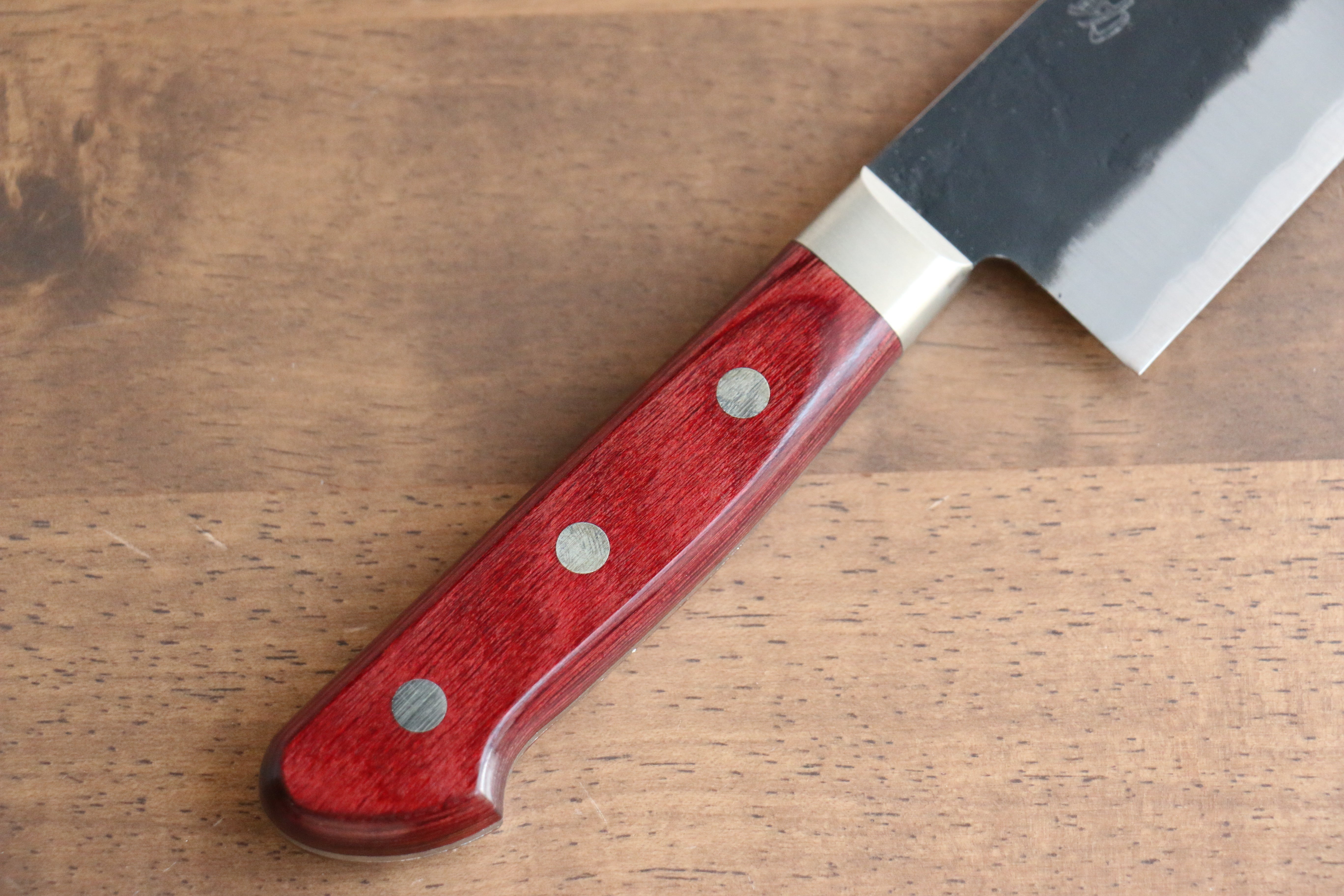 Premium Seisuke Kuronashi Blue Super Nashiji Kurouchi Gyuto 210mm Chef Knife - Red Pakka Wood Handle - Japanese Kitchen Knife for Slicing, Dicing, and Precision Cutting