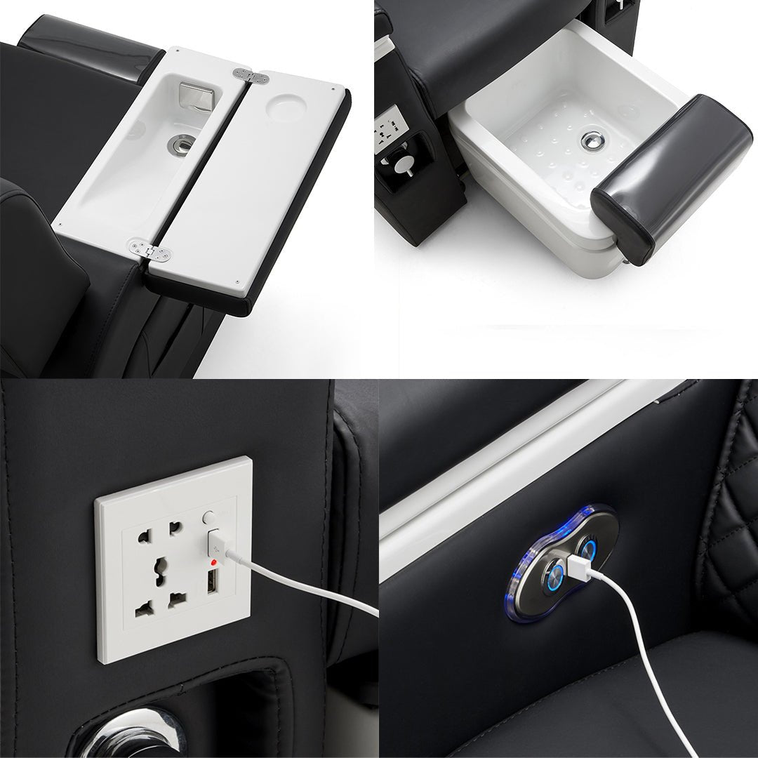Bella Elite Professional Massage Pedicure Chair with Built-in Plumbing System - Perfect for Spa, Salon & Home Relaxation