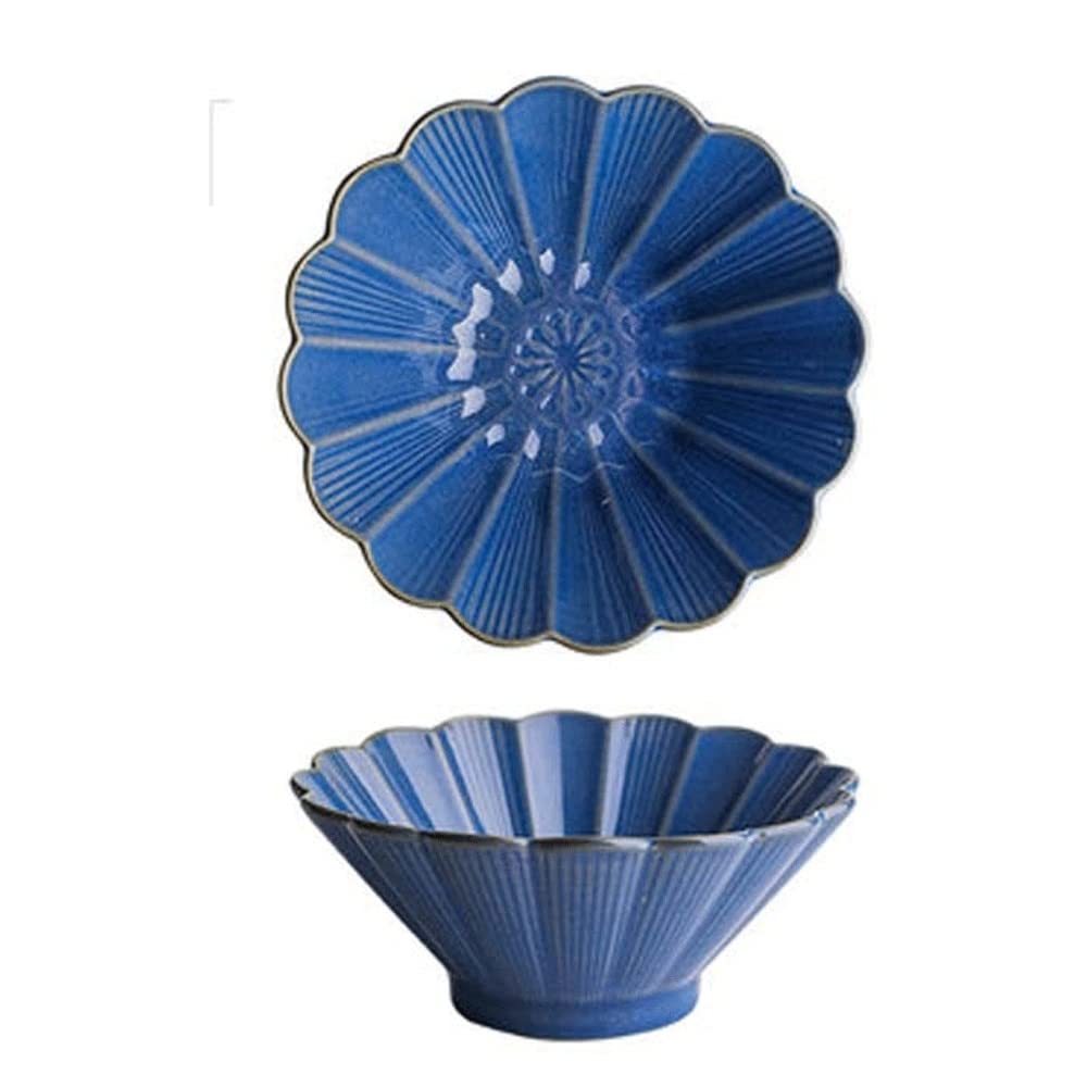 Japanese Style Ceramic Salad & Noodle Bowls - Non-Slip Handled Soup Bowls for Kitchen, Dining & Home Use - Perfect for Ramen, Pho, Pasta & Healthy Meals (Color: 2)