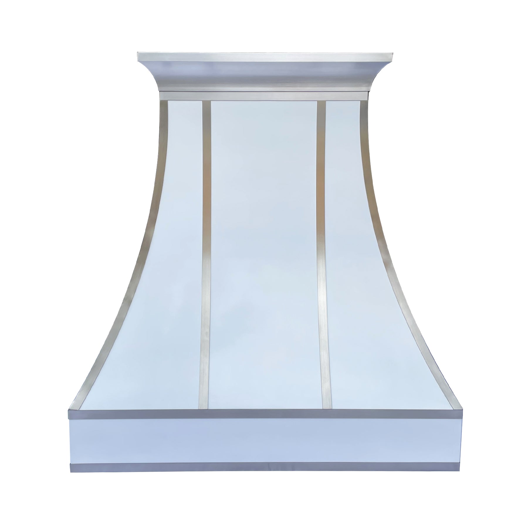 RHM SH7 C3BS Stainless Steel Custom White Range Hood - Modern Kitchen Ventilation for Home Cooking & Smoke Removal