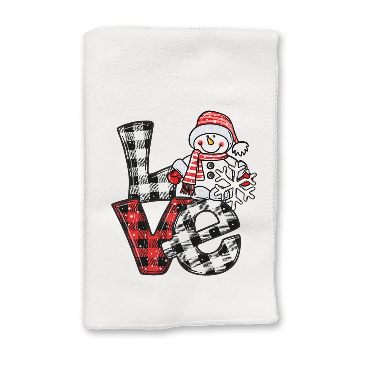 Christmas Snowflake Hand Towels - Holiday Kitchen & Bath Decor - White Winter Home Decorations - Perfect for Xmas Gifts & Seasonal Home Styling
