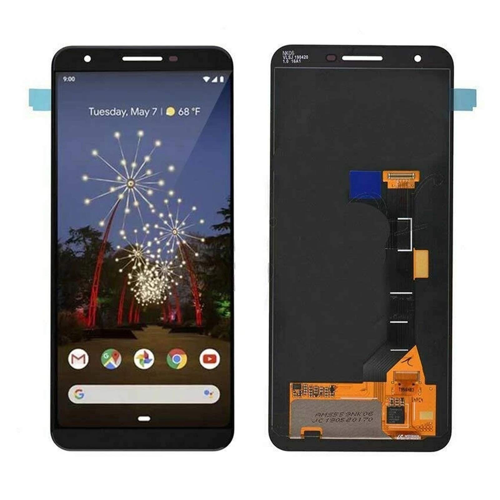 Google Pixel 3A LCD Digitizer Touch Screen Replacement - OLED Display Assembly with Touch Panel - Compatible with Pixel 3A Smartphone - Perfect for Screen Repair & DIY Replacement at Home or Office