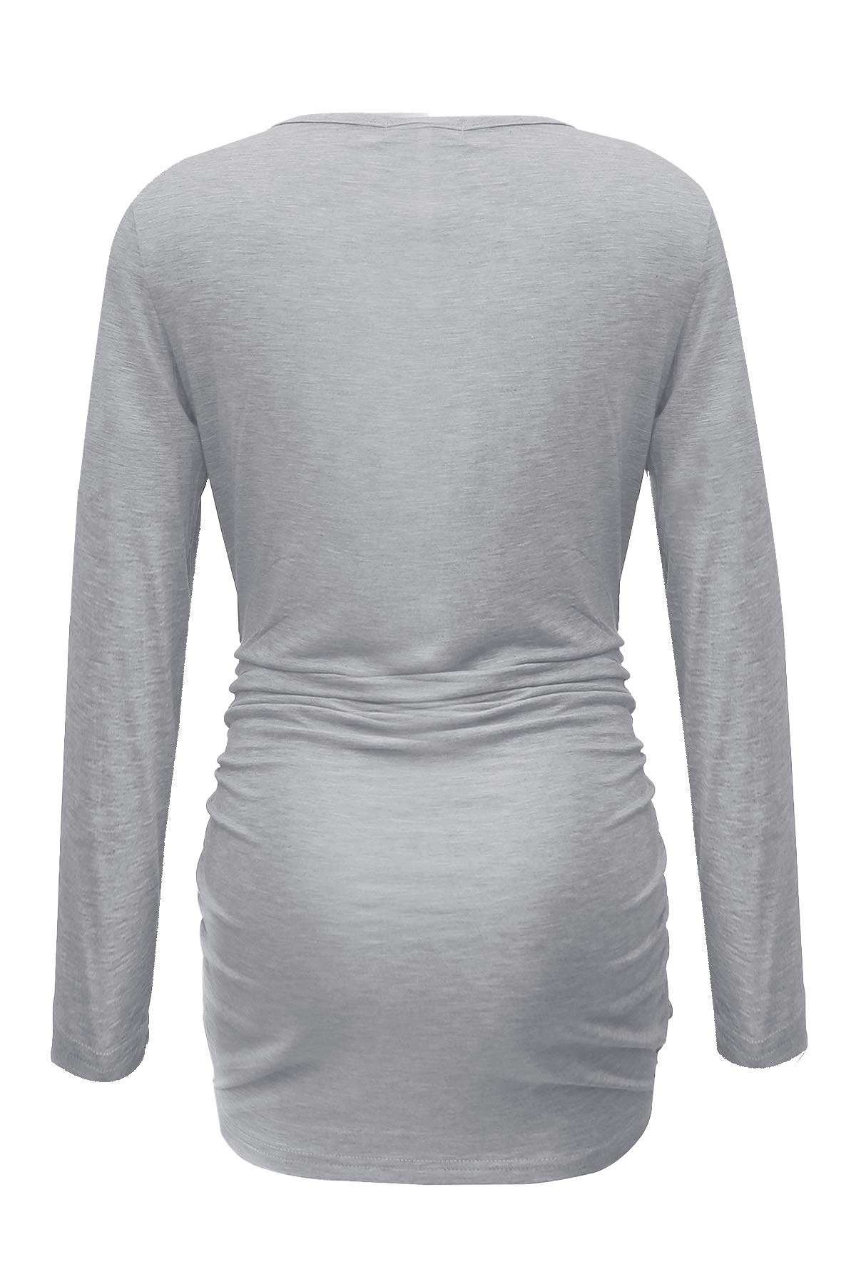 Smallshow Women's Maternity Shirts - 3 Pack Long Sleeve Pregnancy Tops for Comfort & Style | Perfect for Work, Casual Wear & Nursing