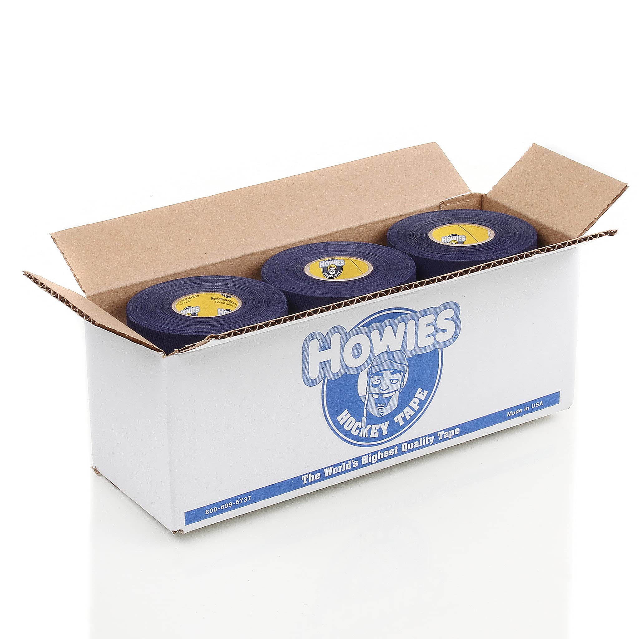 Howies Hockey Tape - Navy Cloth Hockey Stick Grip Tape (12 Pack) - Perfect for Ice Hockey, Street Hockey & Sports Equipment Protection