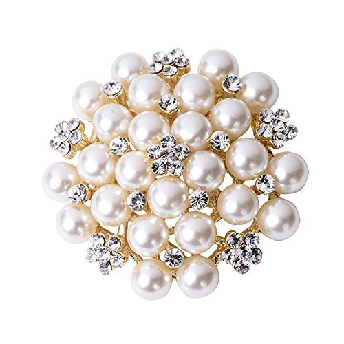 50-Pack Beaded Pearl Napkin Rings with Rhinestone Accents - Elegant Gold Table Decor for Weddings, Parties & Home Dining