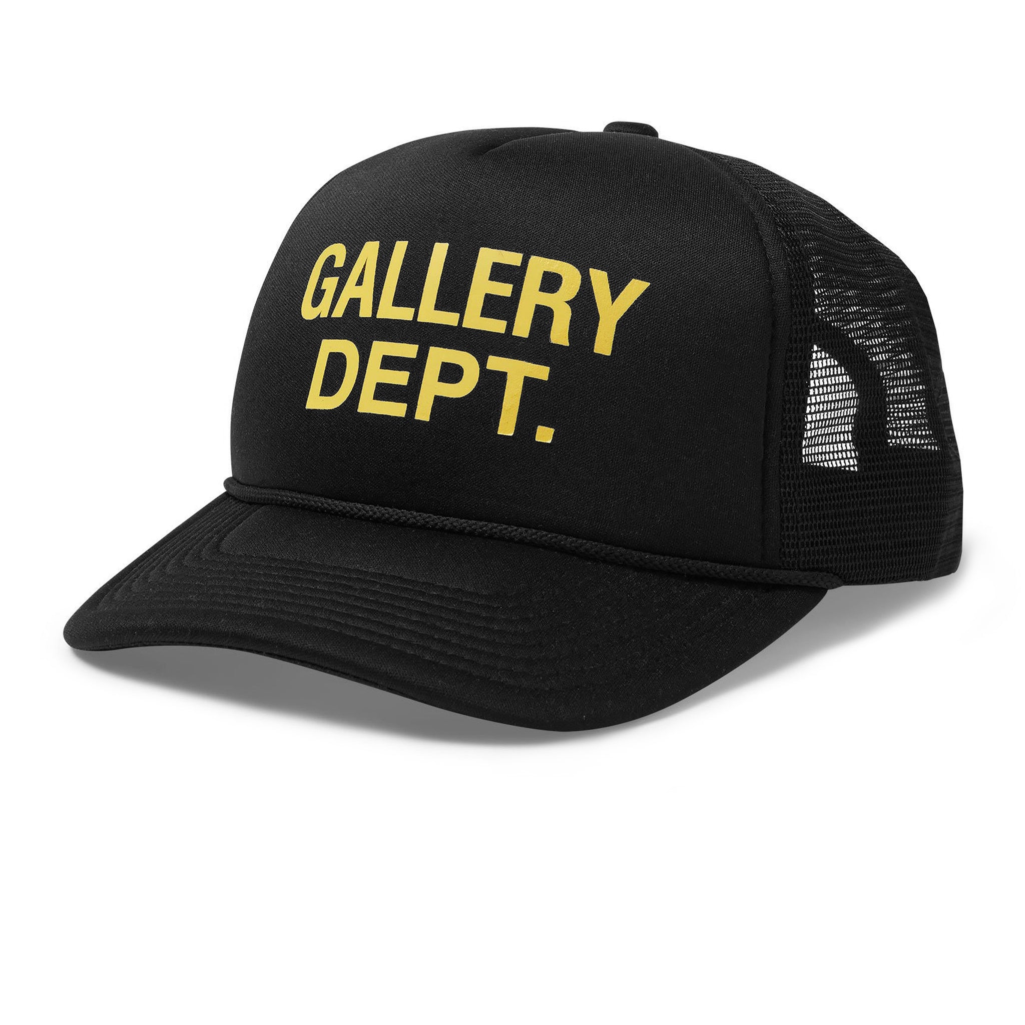 Gallery Dept. Logo Black Trucker Hat - Stylish Unisex Baseball Cap for Men & Women - Perfect for Streetwear, Casual Outfits and Summer Fashion