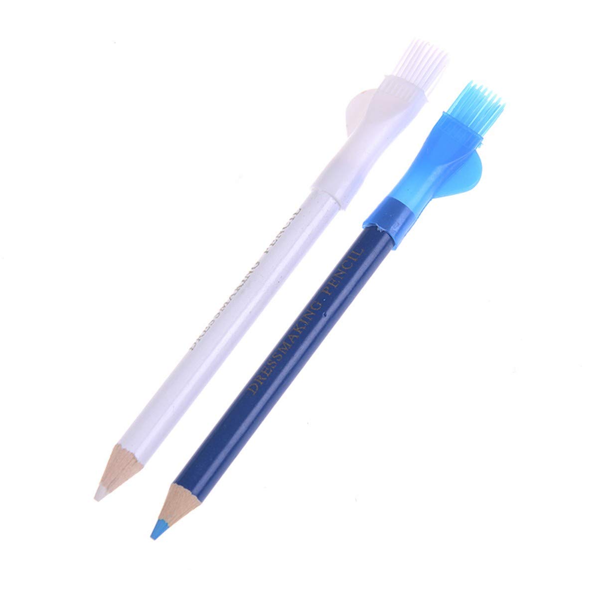 Zhongjiuyuan 8PCS (2 Colors) 8.5cm Dressmaker Tailor's Chalk - Fabric Marking Pencils with Brush for Sewing, Quilting & Garment Making - Washable Temporary Marking Tools for DIY Crafts & Professional Tailoring