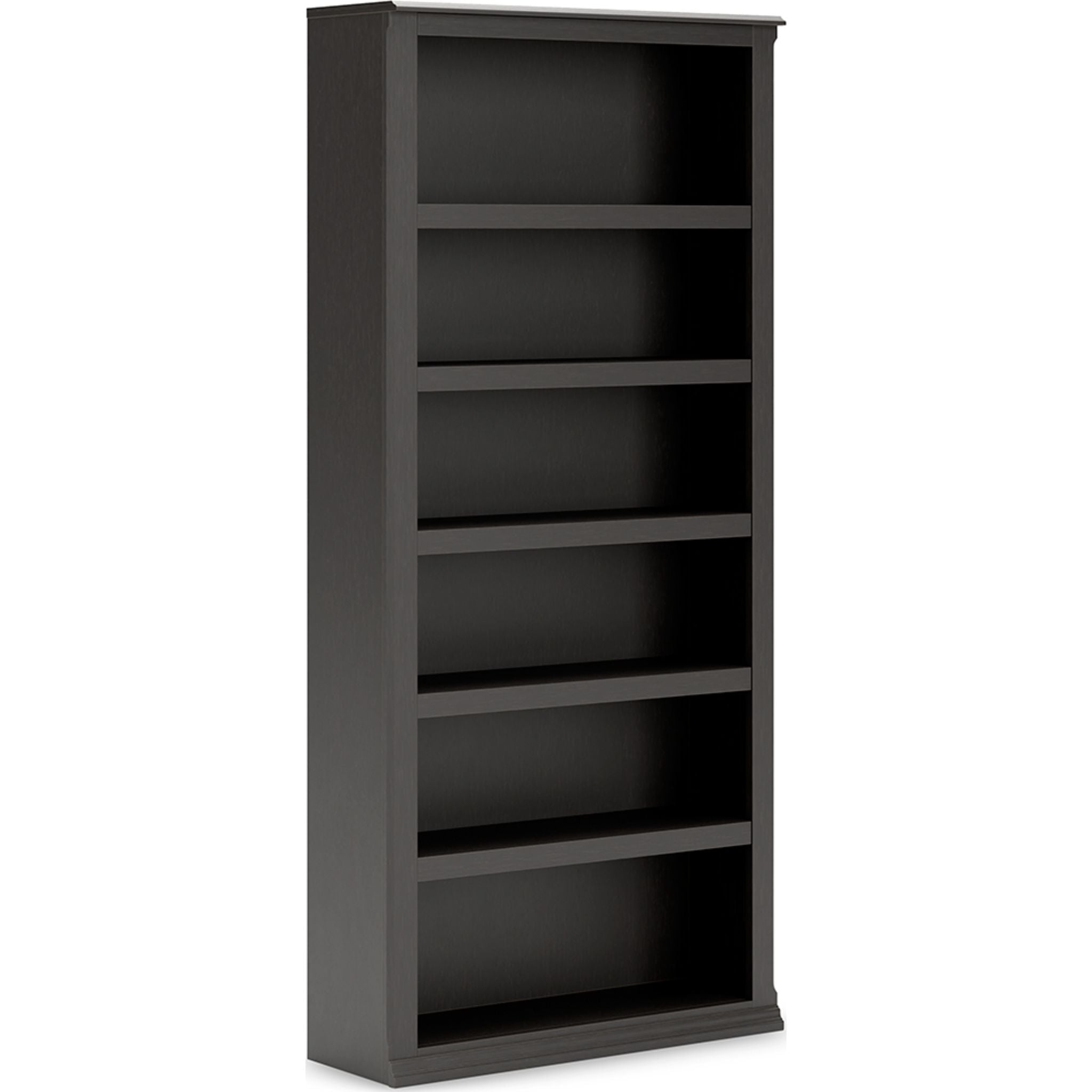 Beckincreek Large Black Bookcase - Modern Wooden Bookshelf for Living Room, Office, and Library Storage