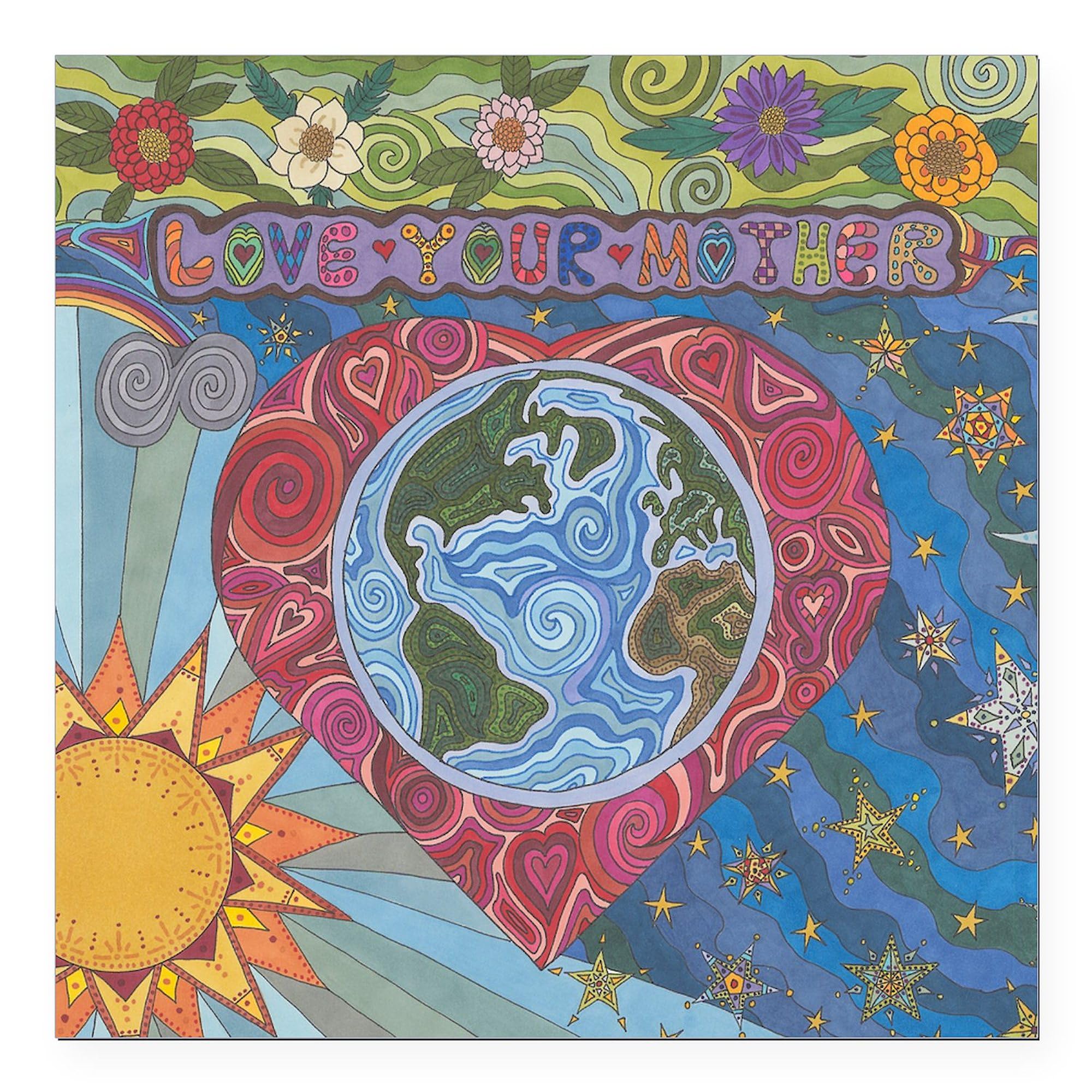 Love Your Mother Square Car Magnet 3