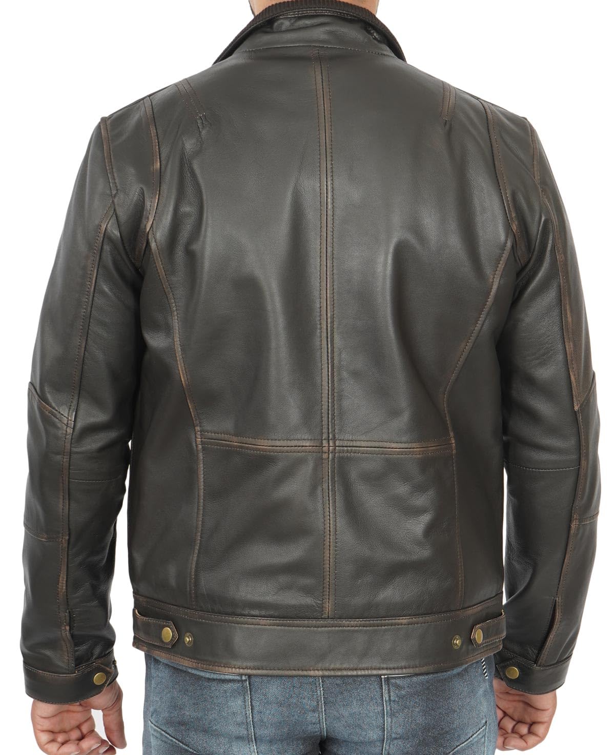 Genuine Lambskin Leather Jacket for Men - Stylish & Durable Fashion Outerwear - Perfect for Casual Wear, Motorcycle Riding & Night Out