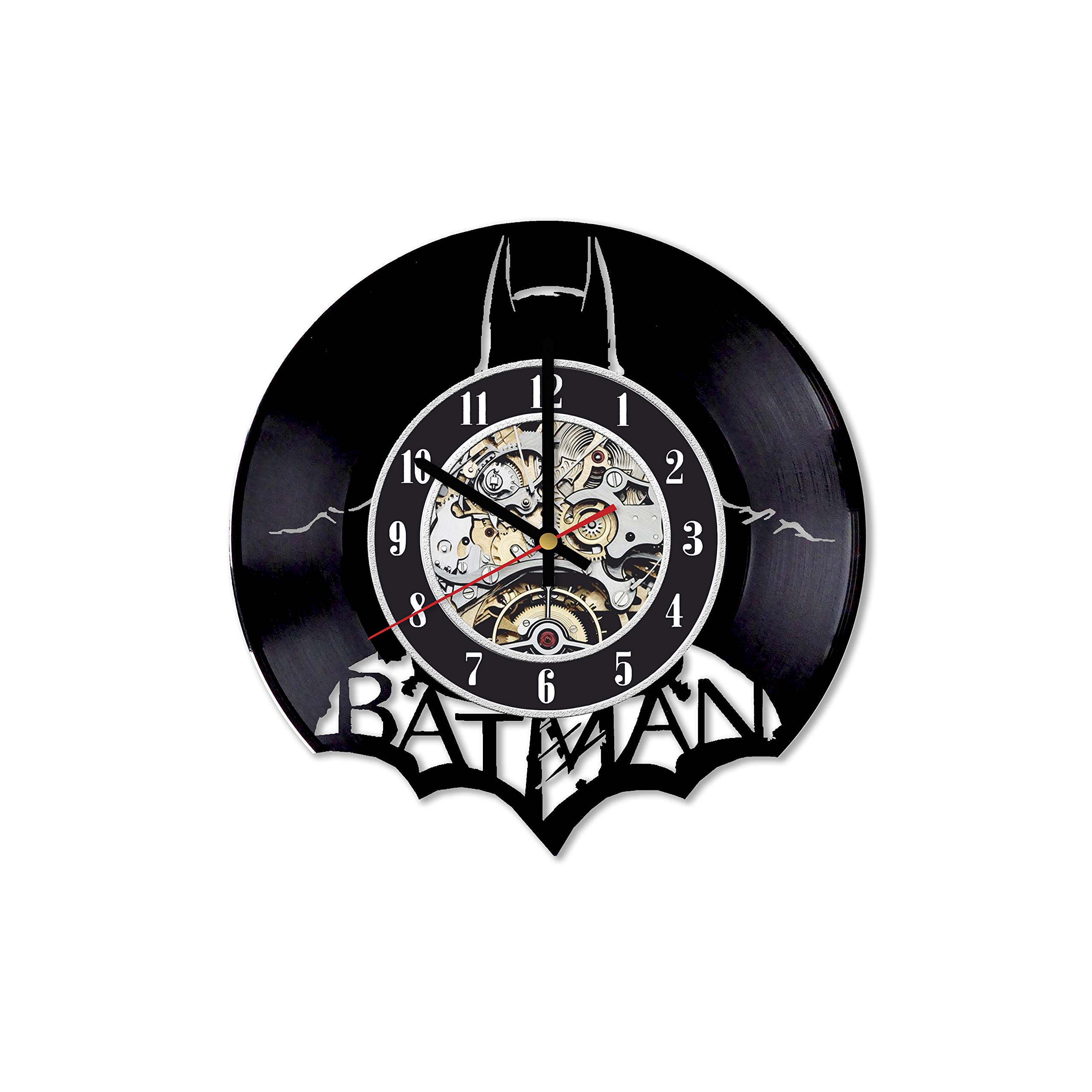 Batman Vinyl Record Wall Clock - Unique Batman Wall Art Decor for Home, Office & Bedroom - Perfect Batman Gift for Fans & Collectors - Great for Movie Nights, Themed Parties & Superhero Room Decor