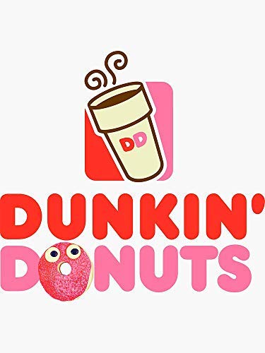 Premium Pink Dunkin Donuts Logo Die-Cut Vinyl Sticker - High Resolution, Waterproof Decal for Laptops, Water Bottles & Car Decor