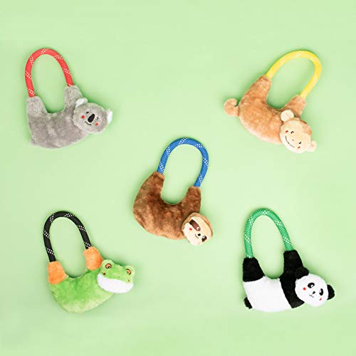 ZippyPaws RopeHangerz Interactive Rope Tug Dog Toy - Tree Frog Design for Aggressive Chewers | Perfect for Fetch, Training & Bonding with Your Pet
