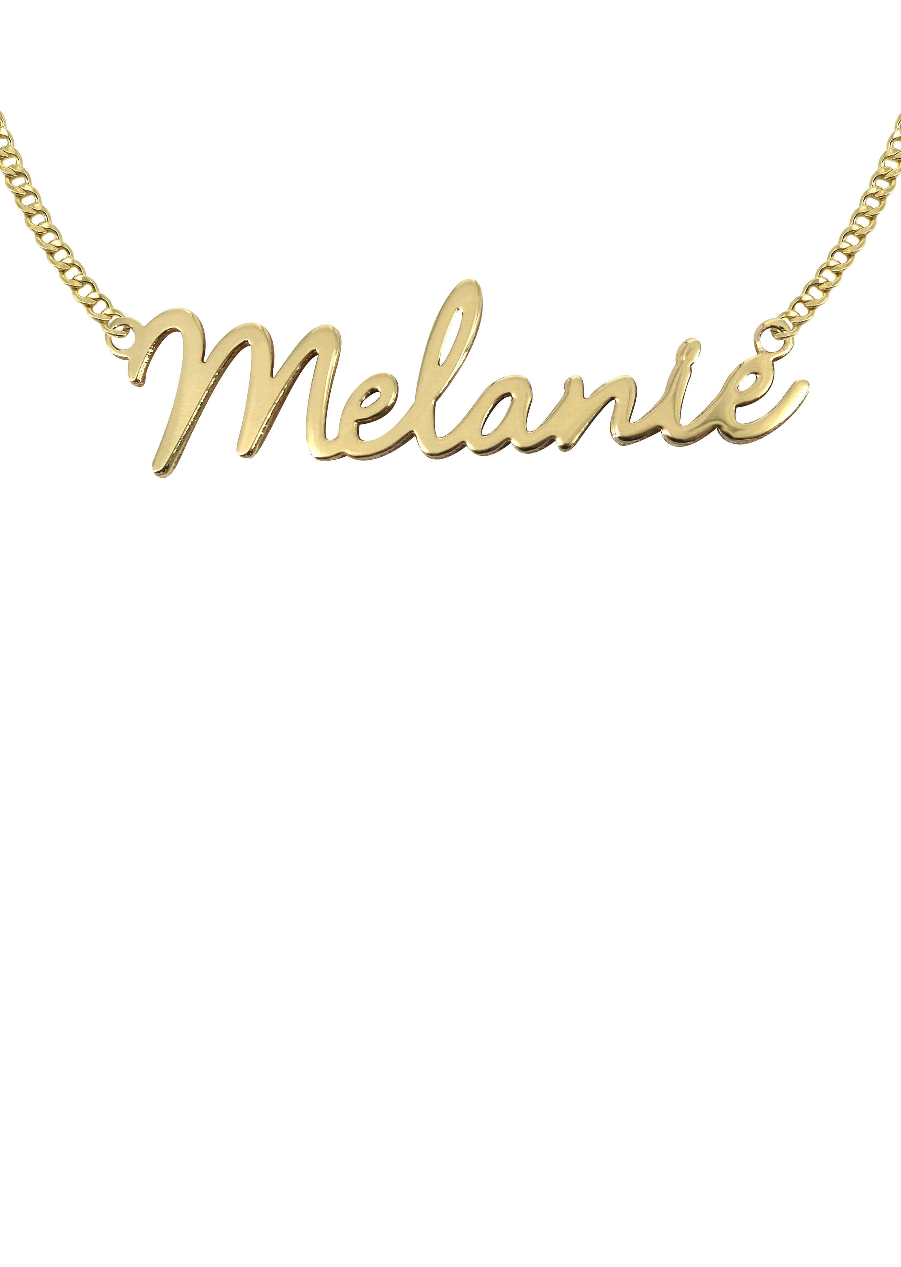 14K Gold Personalized Script Name Plate Necklace - Custom Engraved Monogram Pendant for Women | Perfect for Birthdays, Anniversaries & Gifts