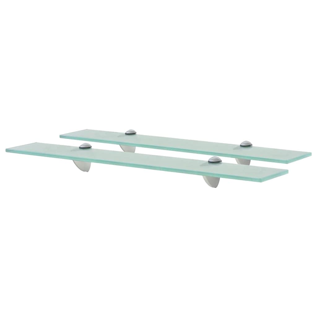 2-Pack Clear Glass Floating Shelves - 2.6