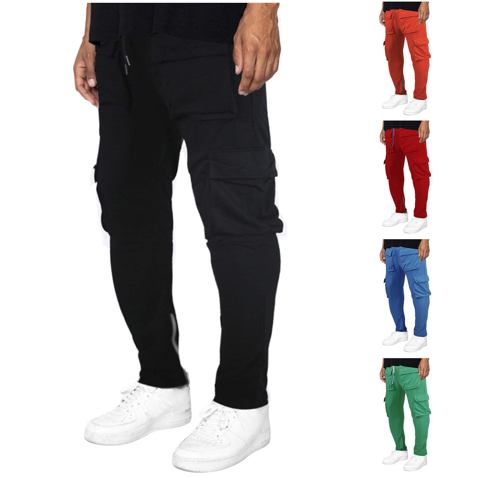 XXBR Men's Fashion Joggers - Casual Cotton Cargo Pants with Pockets for Gym, Sports & Everyday Wear | Comfortable Sweatpants for Running, Workout & Lounge