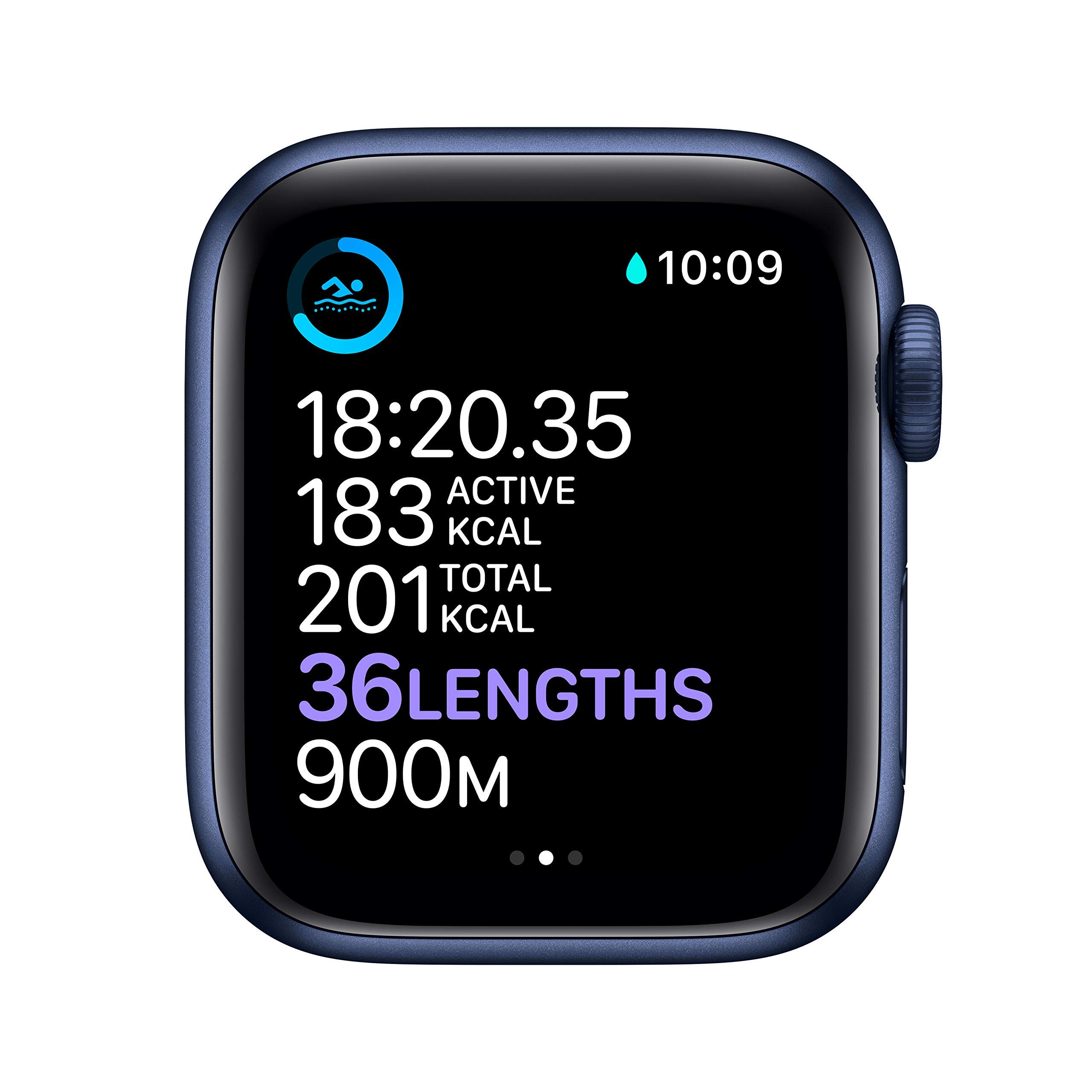 Apple Watch Series 6 (GPS, 40mm) - Blue Aluminum Case with Deep Navy Sport Band - Renewed Premium Smartwatch for Fitness Tracking, Heart Rate Monitoring & iPhone Connectivity - Perfect for Running, Swimming & Daily Activity Tracking