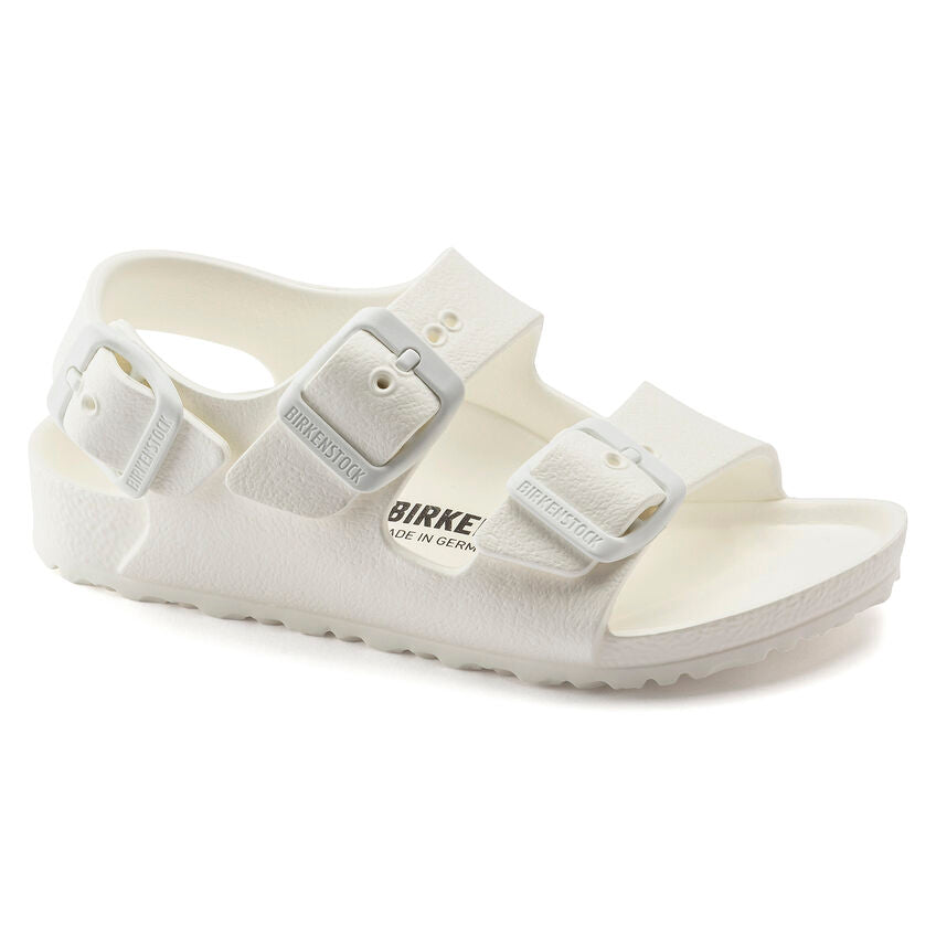 Birkenstock Kids Milano Essentials EVA Sandals - White | Comfortable & Durable Waterproof Shoes for Beach, Pool & Summer Outdoor Activities