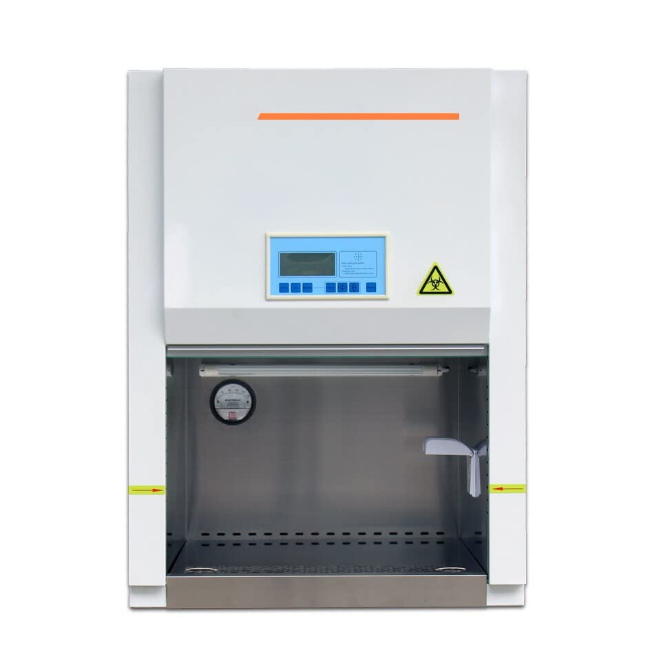 Stainless Steel Lab Benchtop Biological Safety Cabinet - Ideal for Medical Research, Pharmaceutical Labs & Cleanroom Environments