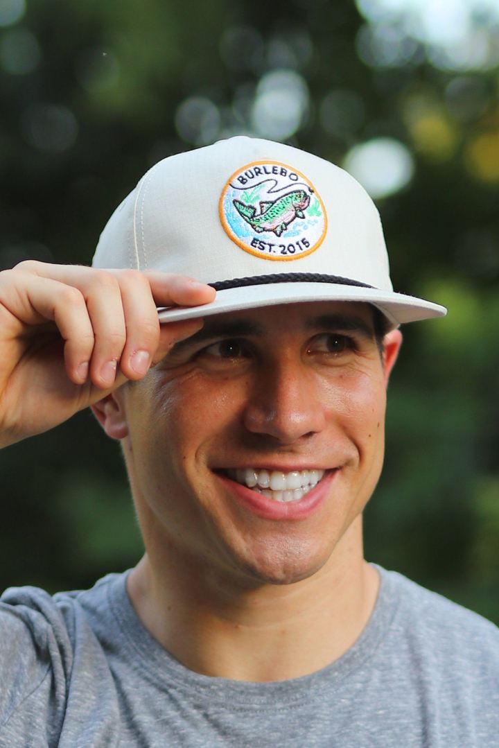 Trout Circle Patch Hat - Embroidered Outdoor Fishing Cap for Men & Women - Perfect for Fishing, Hiking, and Camping Adventures