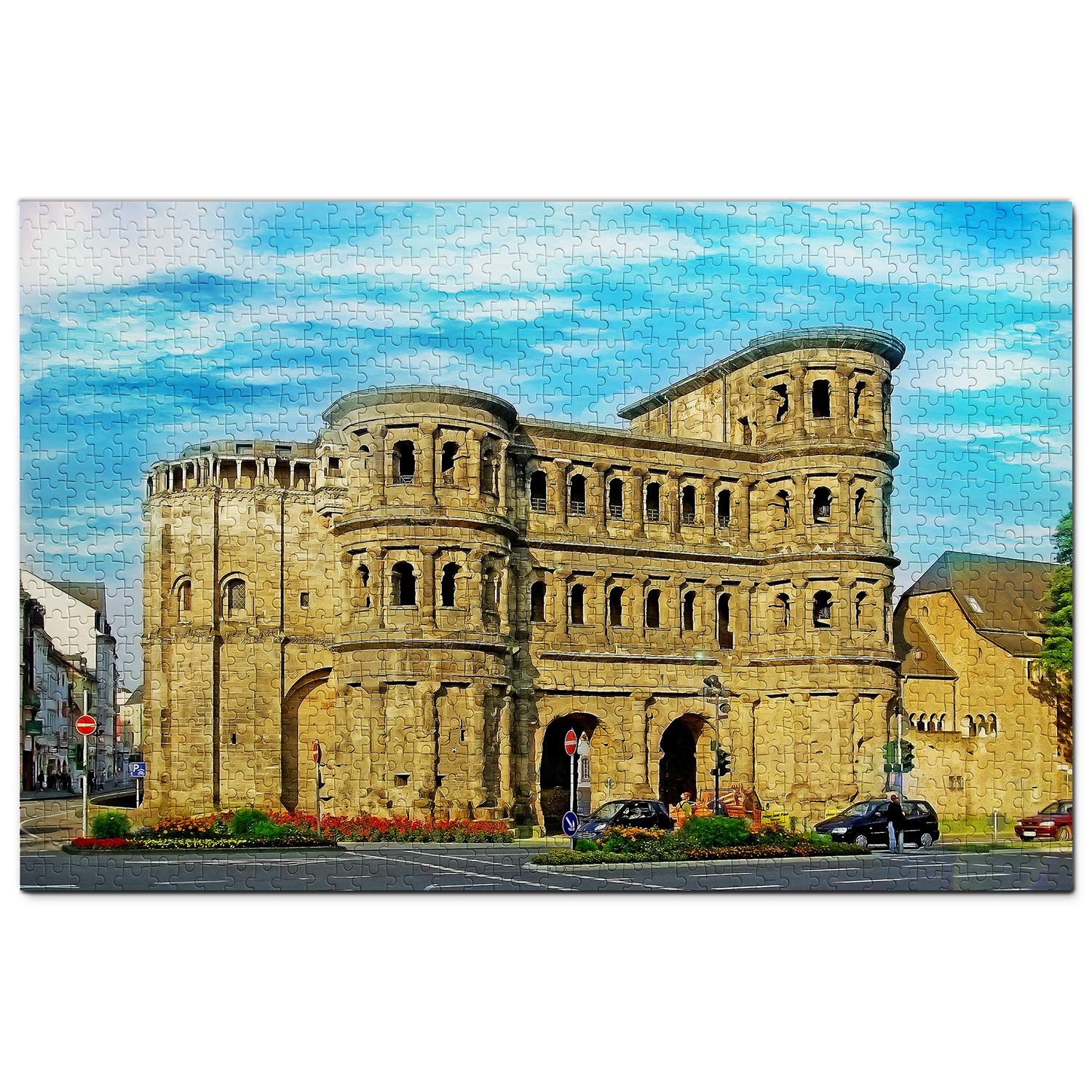 1000 Piece Germany Porta Nigra Trier Wooden Jigsaw Puzzle - Premium Travel Souvenir & Home Decor for Adults & Teens - Perfect for Relaxation, Family Bonding, and Educational Fun