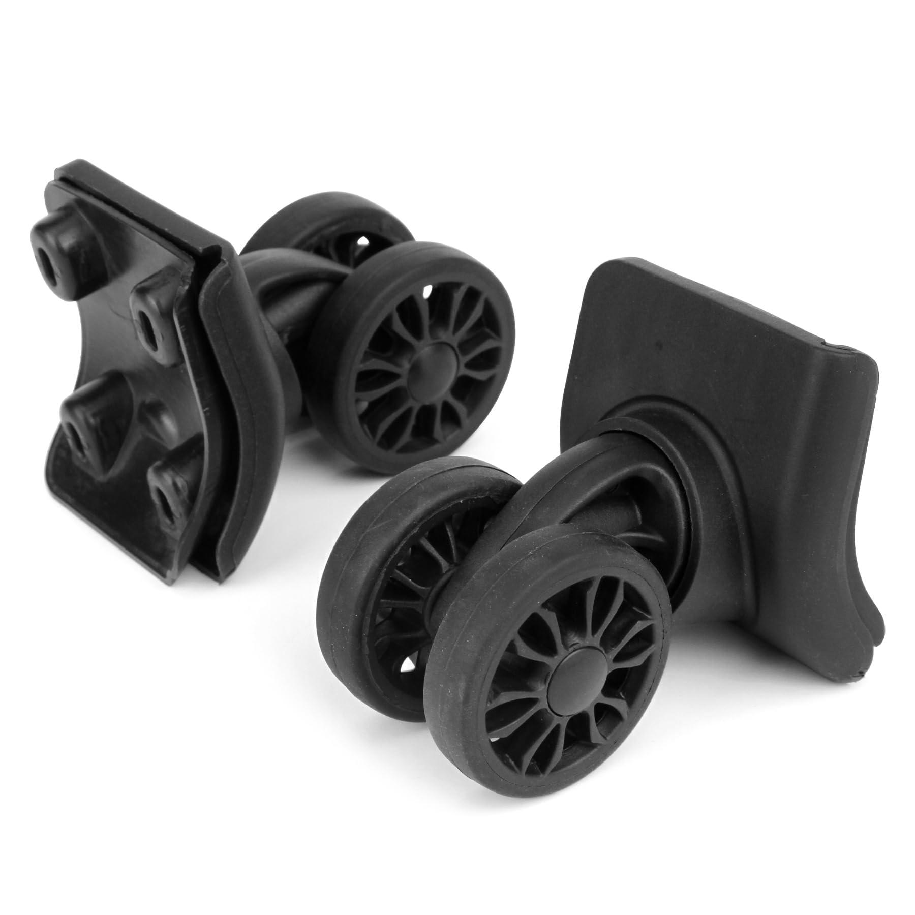 Zoofen W149-2 Replacement Luggage Wheels - Dual Spinner Wheels for Suitcase Repair (2-Pack) - Perfect for Travel Luggage, Rolling Bags & Carry-On Cases