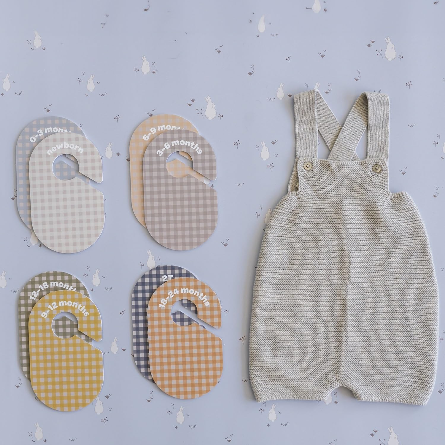 3 Sprouts Baby Closet Dividers Set of 8 - Double-Sided Size Labels Baby Clothes Organizer for Newborn to 2T Boys & Girls - Nursery Organization Essentials for Baby Clothing Storage - Perfect for Nursery, Daycare & Home Organization