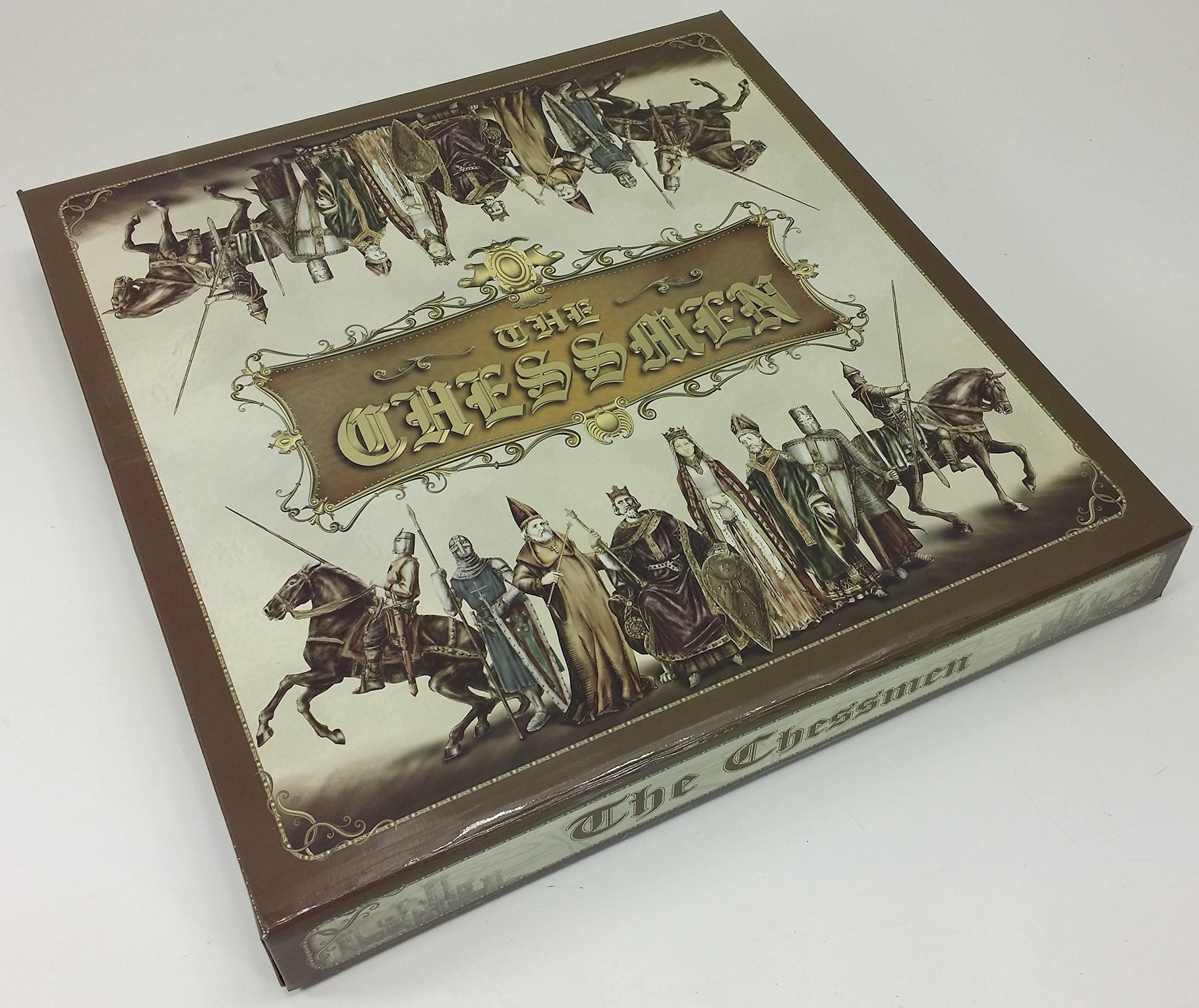 Medieval Crusades Themed Gold & Silver Warrior Knights Chess Set with 15
