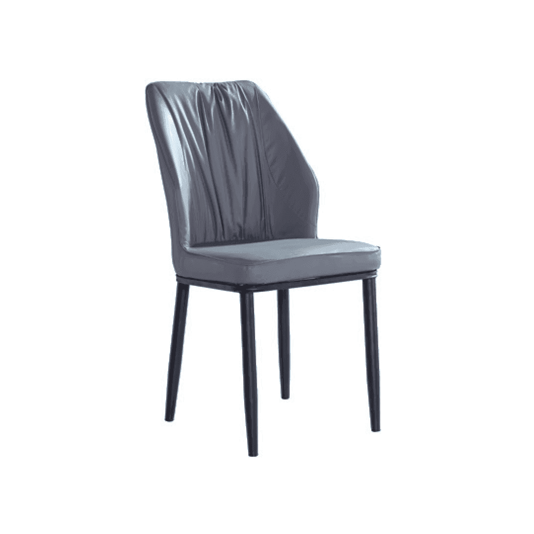 Matar Grey Dining Chair - Modern Upholstered Side Chair for Kitchen, Dining Room & Office - Comfortable & Stylish Seating Solution