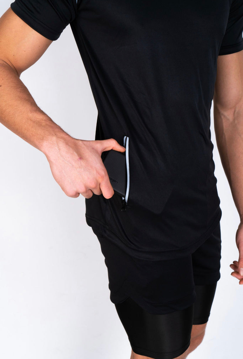 Cerus Black Hybrid Men's T-Shirt - Comfortable & Stylish Casual Wear for Everyday Outfits | Gym, Work, Travel & Lounge